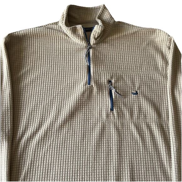 Southern Marsh Fieldtec Waffle Knit Pullover Tan Golf Hiking Outdoor Large - Picture 6 of 7